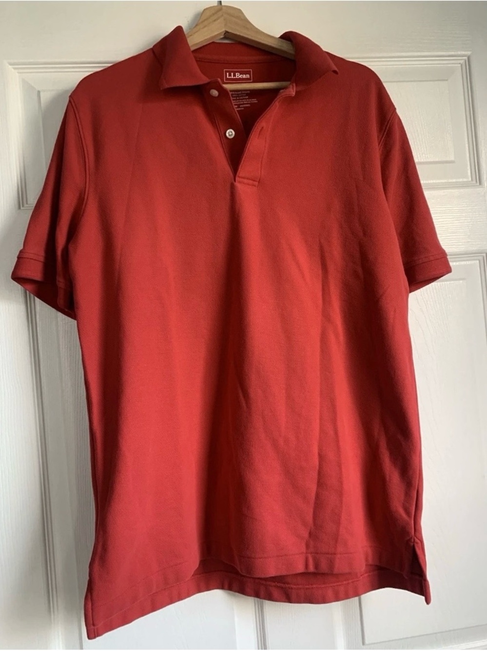 L.L.Bean Men's Traditional Fit Red Polo Shirt - Size M Tall